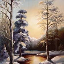 Схема вышивки «красавица-зима»