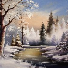 Схема вышивки «красавица-зима»