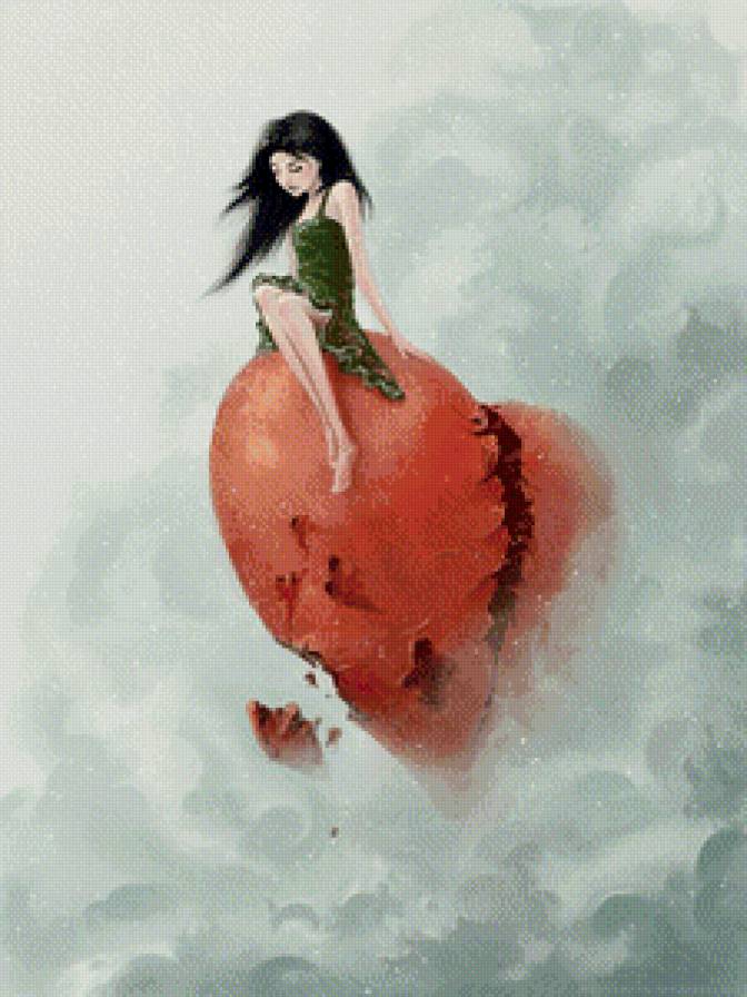 Девушка на сердце - девушка, разбитое сердце, сердце - предпросмотр