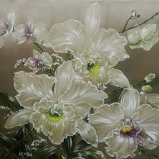 Схема вышивки «орхидеи»