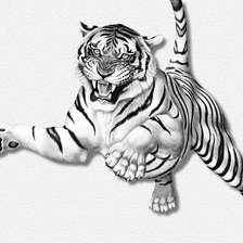 Схема вышивки «Тигр»