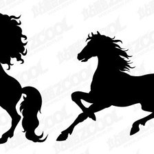 Схема вышивки «Лошадь моносхема»