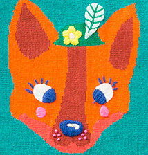 Схема вышивки «лиса»