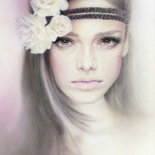 Схема вышивки «Девушка»