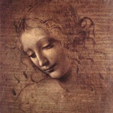 Схема вышивки «LEONARDO-da-Vinci_Female-head-_La-Scapigliata»