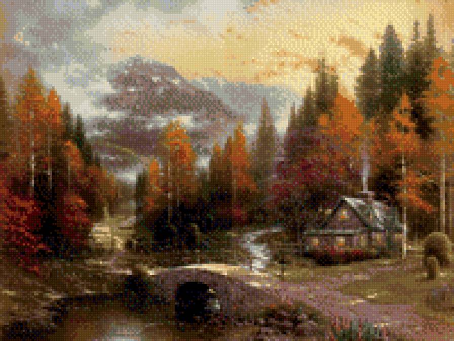 Волшебный лес - сказка, дом, волшебство, лес - предпросмотр