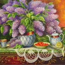 Схема вышивки «Сирень»