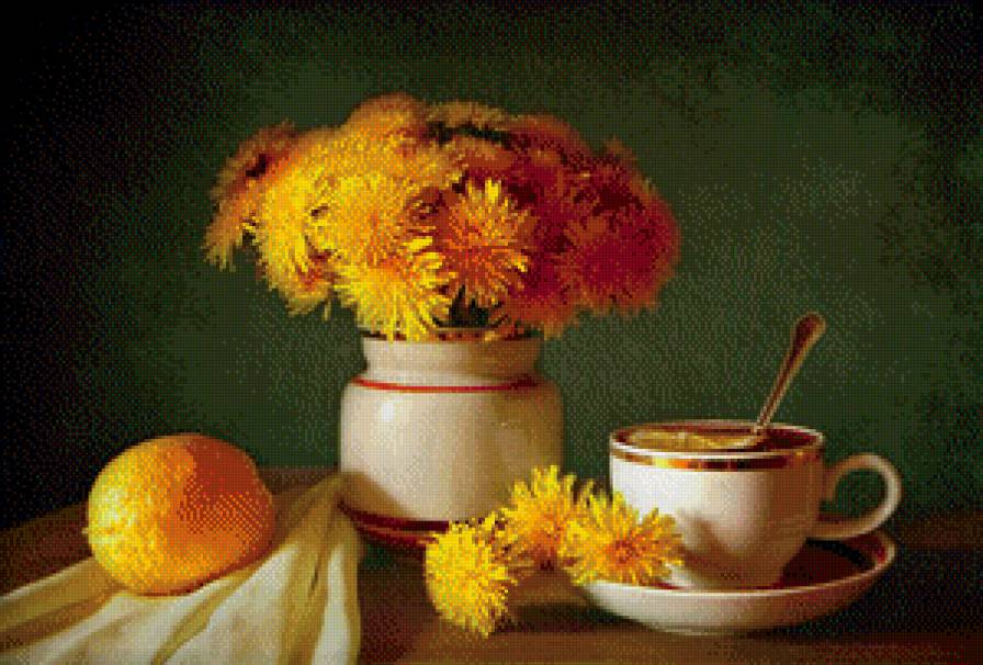 В жёлтом цвете - одуванчики, цветы, натюрморт - предпросмотр