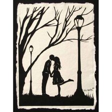 Схема вышивки «целующаяся пара»