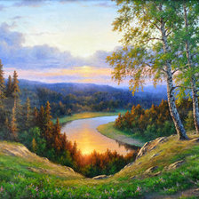 Схема вышивки «Летний закат»