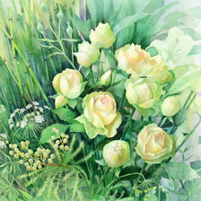 Схема вышивки «Японская цветочная акварель»