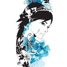 Схема вышивки «Девушка»