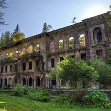 Схема вышивки «Пустой брошенный дом»