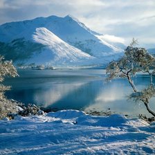 Схема вышивки «Горы зимой»