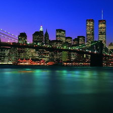 Схема вышивки «Огни ночного города»