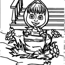 Схема вышивки «маша и меведь 1»