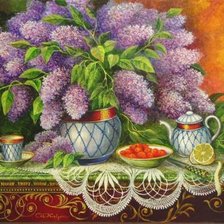 Схема вышивки «Букет сирени»