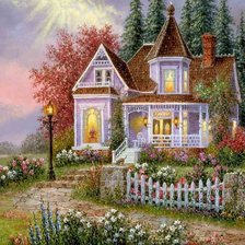 Схема вышивки «домик 2»