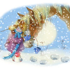 Схема вышивки «Мальчик и лошадка»