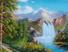 Схема вышивки «Водопад»