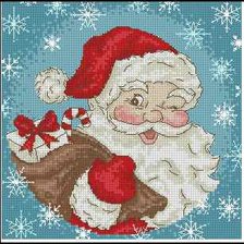 Схема вышивки «дед мороз»