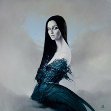 Схема вышивки «Девушка»