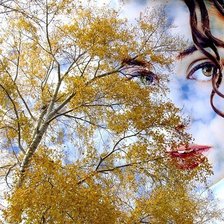 Схема вышивки «девушка осень»