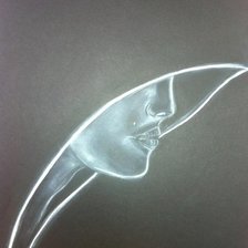 Схема вышивки «девушка в капюшоне»