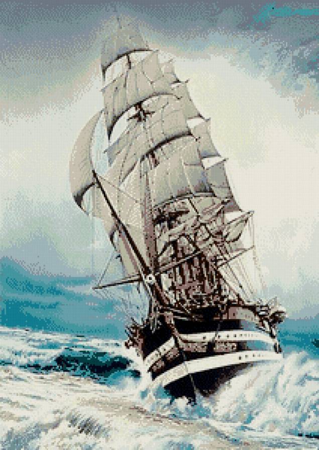 корабль - море, корабль, парусник - предпросмотр