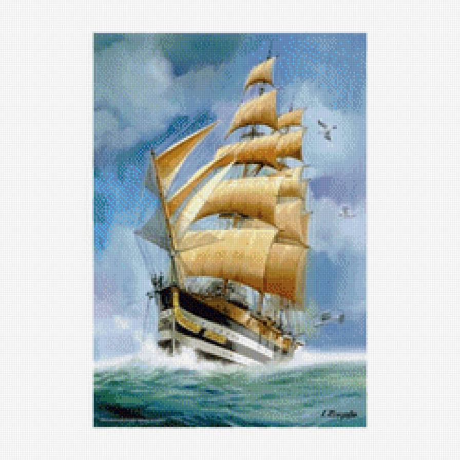 парус - корабль, парусник, море - предпросмотр