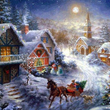 Схема вышивки «зима»