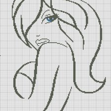 Схема вышивки «Девушка»