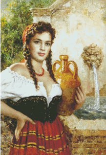 Девушка с кувшином - девушка, красавица - оригинал