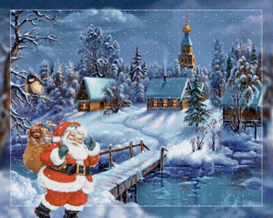 Новый год - зима, дед мороз - предпросмотр