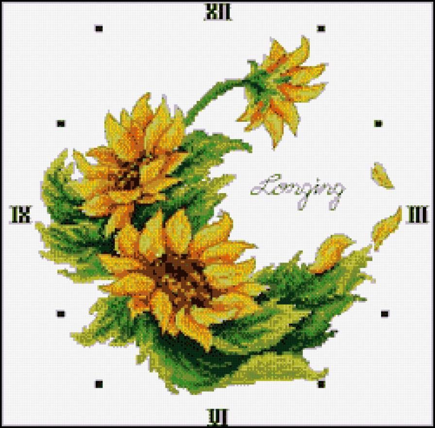 часики подсолнух - предпросмотр