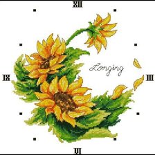 Схема вышивки «часики подсолнух»