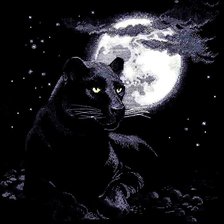 Схема вышивки «пантера»