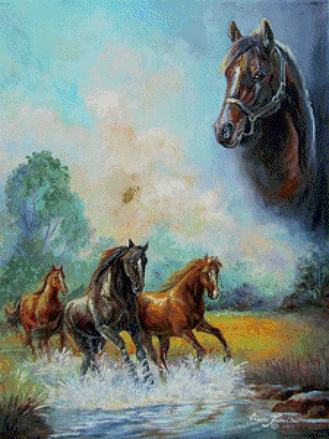 фантазия - животные, лошади - предпросмотр