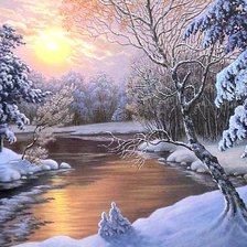 Схема вышивки «Оттепель»