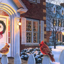 Схема вышивки «зима»