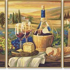 Схема вышивки «Натюрморт с вином»