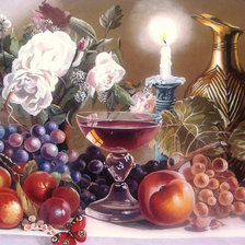 Схема вышивки «Натюрморт со свечей»