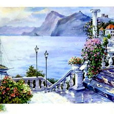 Схема вышивки «море»