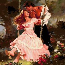 Схема вышивки «на качелях»