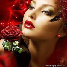 девушка с розой