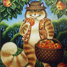 Схема вышивки «Кот-фермер»