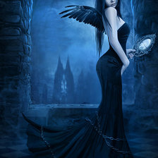 Схема вышивки «темный ангел»