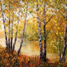 Схема вышивки «Берёзки»