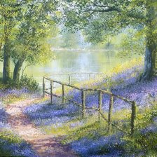 Схема вышивки «дорога к озеру»