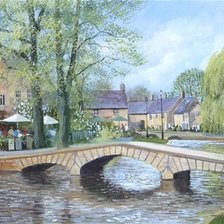 Схема вышивки «мост»